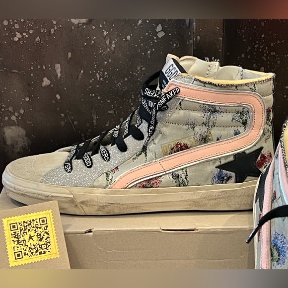 Golden Goose “rare” Jaccard Flower slide high top sneaker / Size 37 - Picture 2 of 9